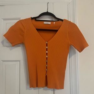 NWOT Sandro Knit Button Top